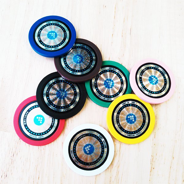 Branded physical bitcoins made by Satori Club for bitFlyer. Image credit: bitFlyer.